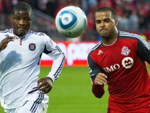Yamith Cuesta, procedente del Chicago Fire, a la izquierda de la imagen