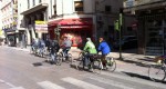 Bicicletada  gélida esta mañana por las calles de Cuenca
