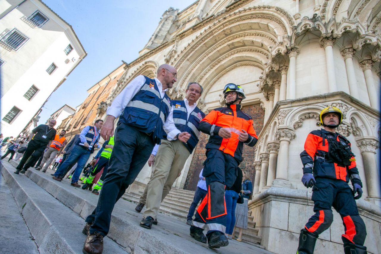 Simulacro de incendio en la Catedral de Cuenca