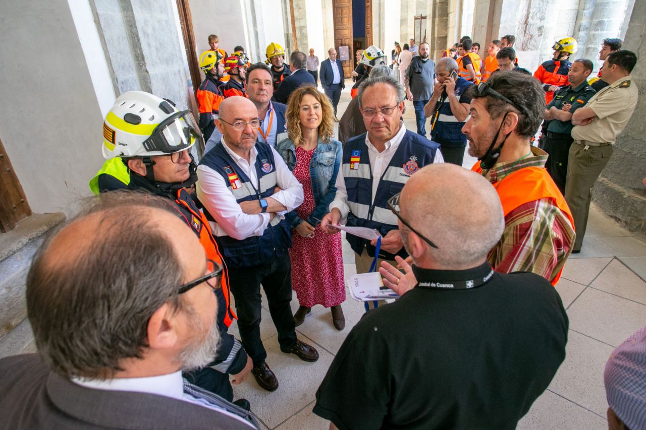 Simulacro de incendio en la Catedral de Cuenca