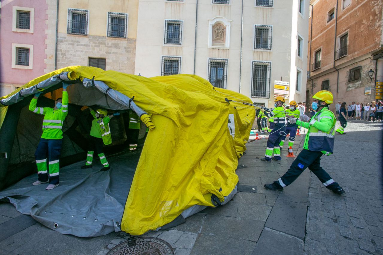 Simulacro de incendio en la Catedral de Cuenca