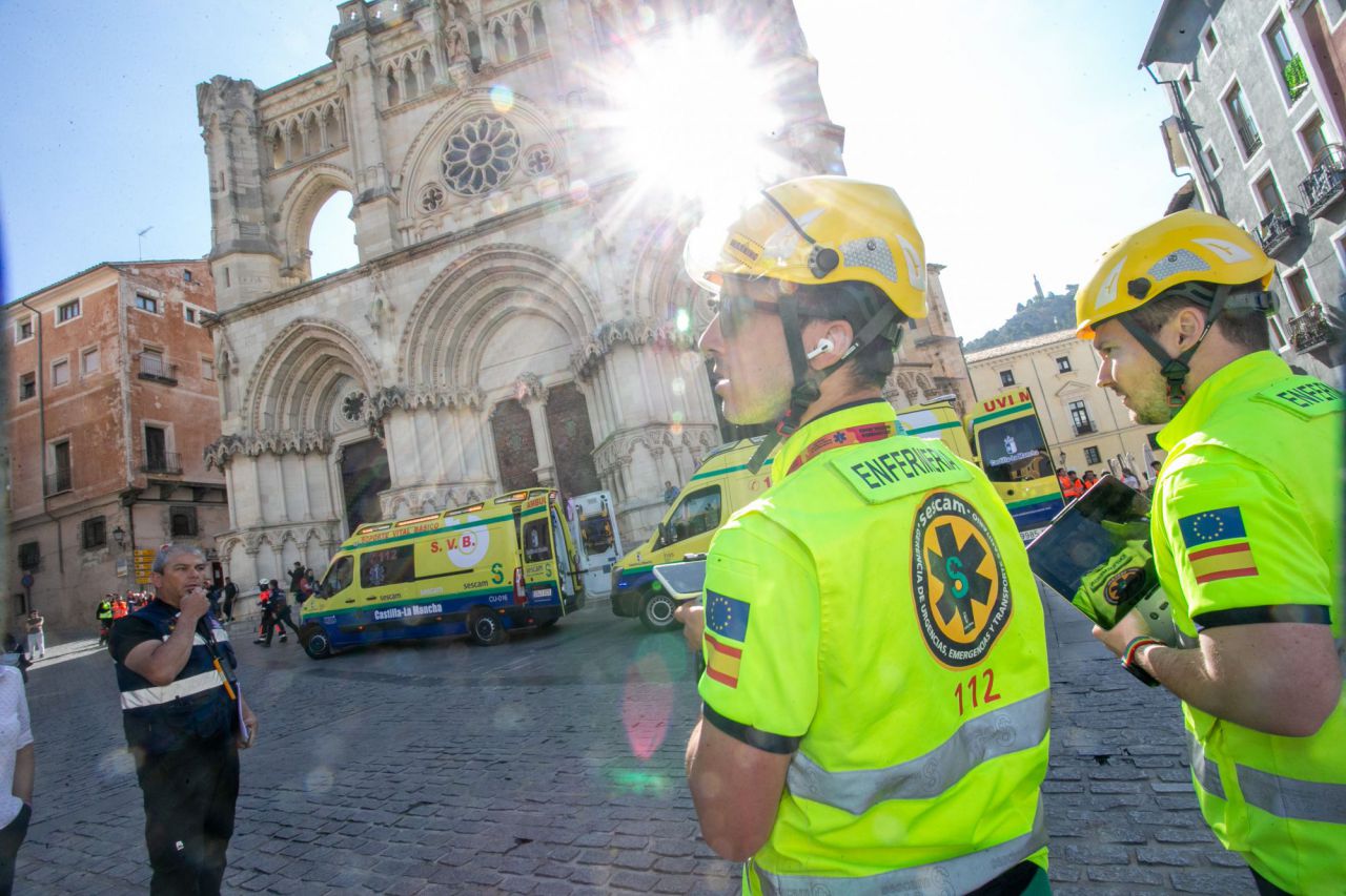 Simulacro de incendio en la Catedral de Cuenca