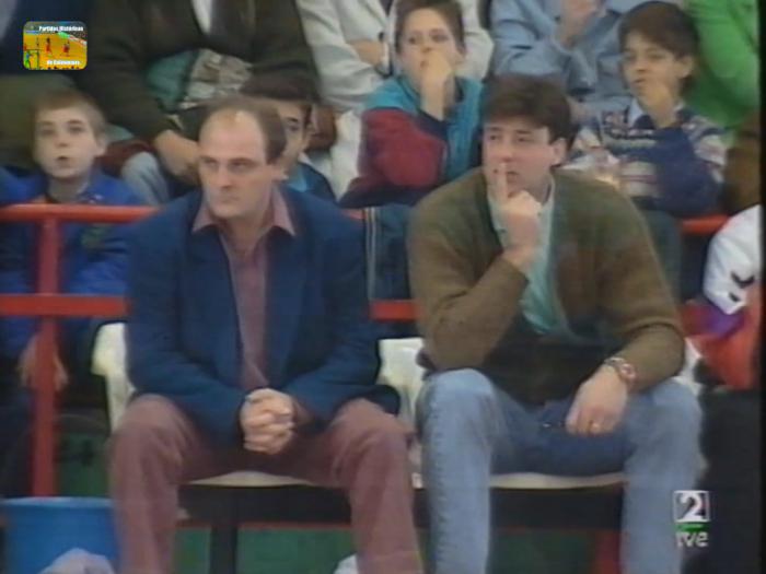 Zupo Equisoian y Bratislav Obucina, equipo técnico del BM. Conquense liga 92-93