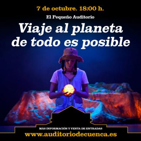 "Viaje al Planeta de Todo es Posible": Una aventura mágica entre personajes reales y títeres este sábado en el Auditorio 