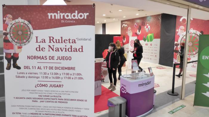 La Navidad del Mirador arranca con la donación de 1.000€ a Cáritas Cuenca y 5.000€ más en premios directos para sus clientes