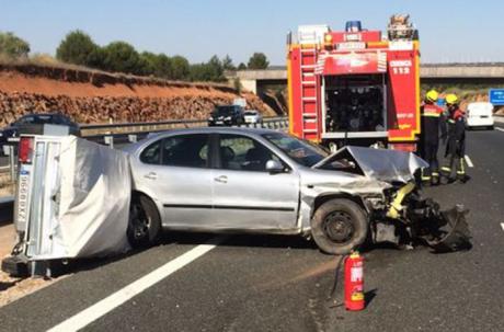 Tres heridos en una colisión múltiple de 11 vehículos en la A-3