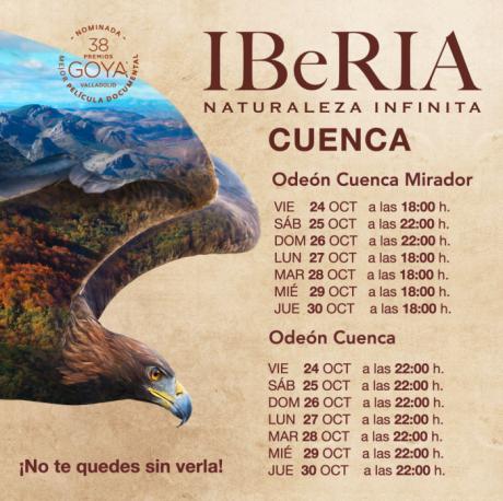 “Iberia, naturaleza infinita” se proyecta esta semana en Cuenca mostrando la riqueza natural de la península ibérica
