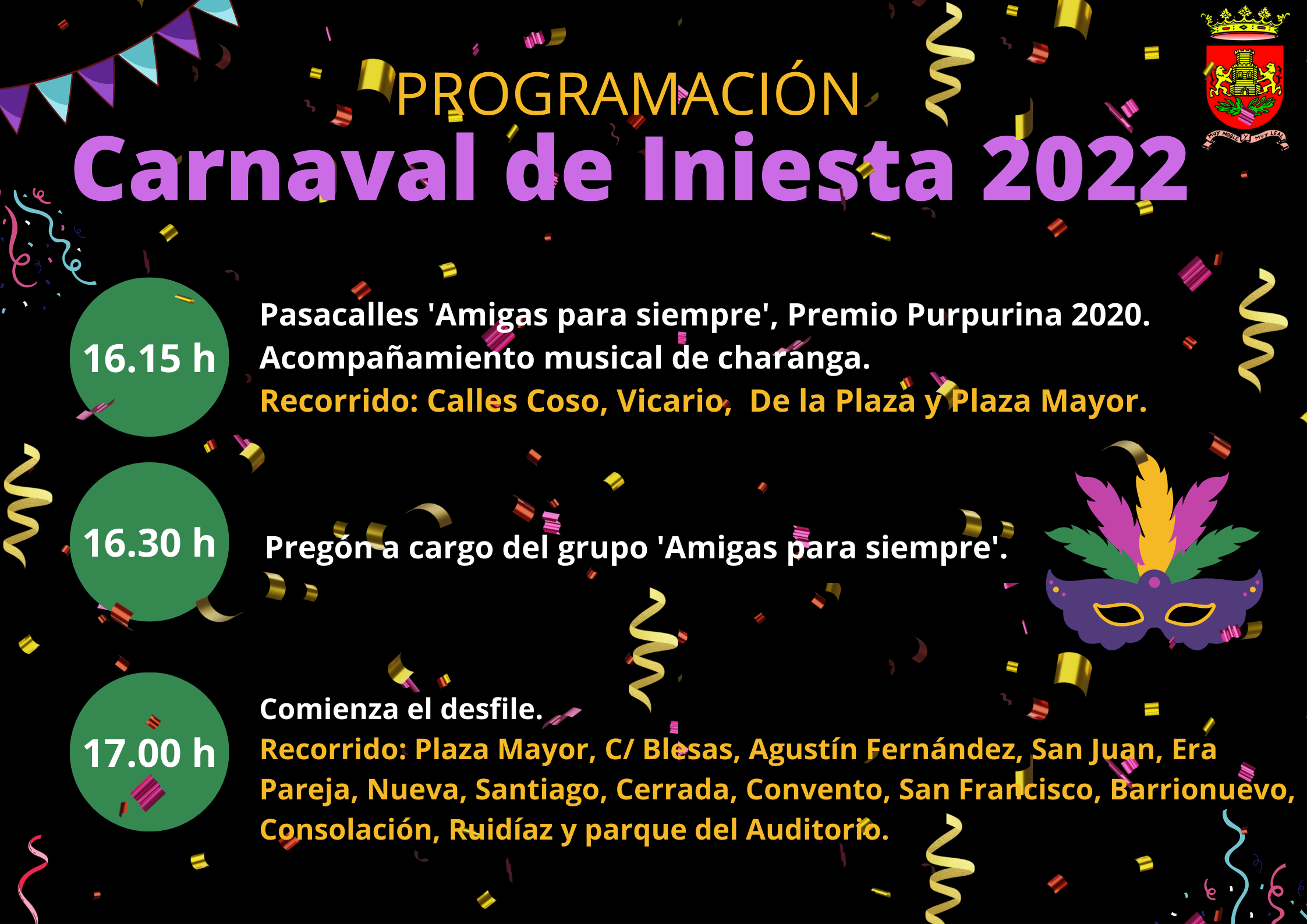 El Carnaval de Iniesta regresa con importantes novedades