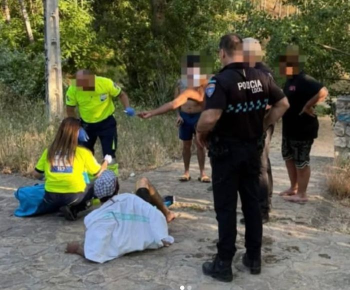 Un joven se rompe el tobillo al saltar al río Júcar en la zona de El Sargal