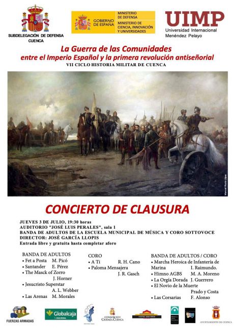 El VII Ciclo de Historia Militar de Cuenca se despide con un concierto en el Auditorio