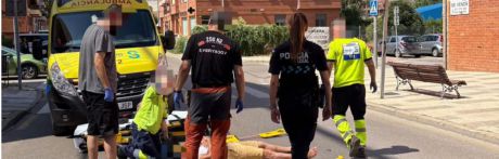 Un motorista trasladado al hospital tras un accidente en la calle Guardia Civil de Cuenca