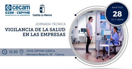 La Confederación de Empresarios de Cuenca abordará la “Vigilancia de la Salud en las empresas” en una jornada técnica el próximo martes