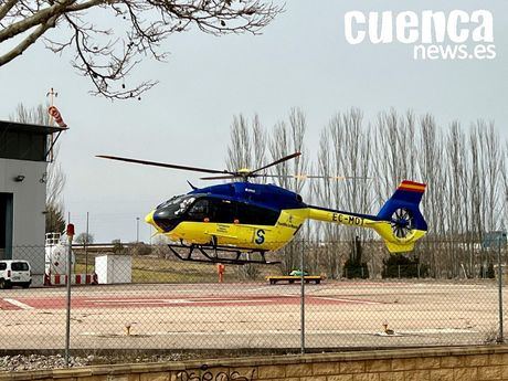Un trabajador sufre una caída desde un dumper y es evacuado en helicóptero