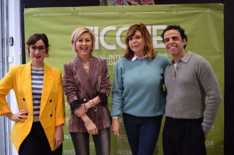 Un momento de la presentación de la cuarta edición de FICCUE celebrada en la Oficina de Turismo de Castilla-La Mancha en Madrid.