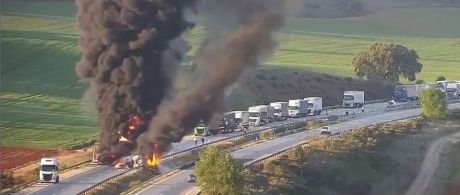 La A-3 sufre importantes retenciones por un accidente en Honrubia