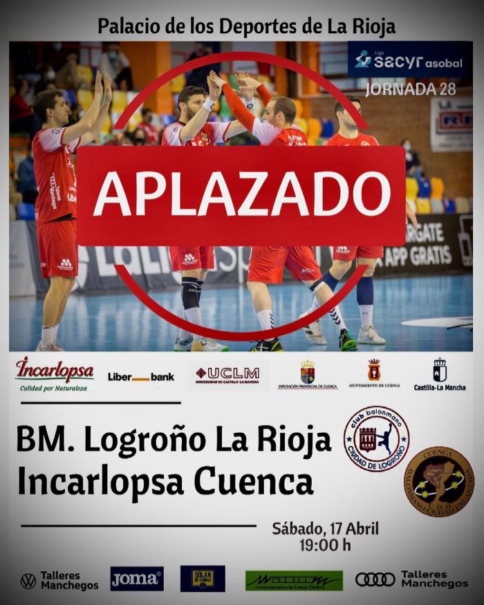 El BM Logroño-Incarlopsa Cuenca se jugará el miércoles 12 de mayo