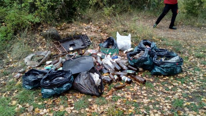 Recogen más de 150 kg de basura en dos zonas naturales del municipio de Villalba de la Sierra