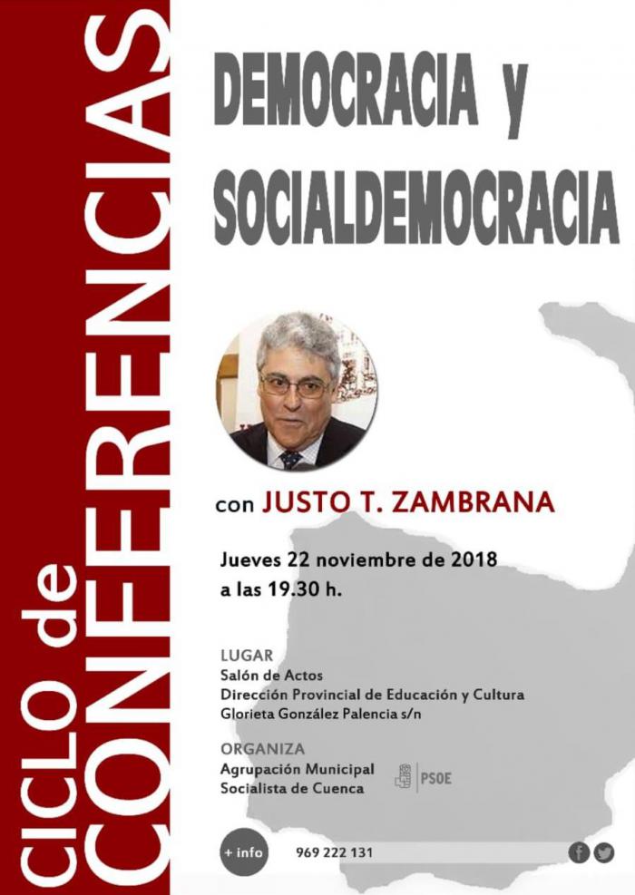 La Agrupación Local del PSOE de Cuenca organiza una conferencia con el político Justo Zambrana