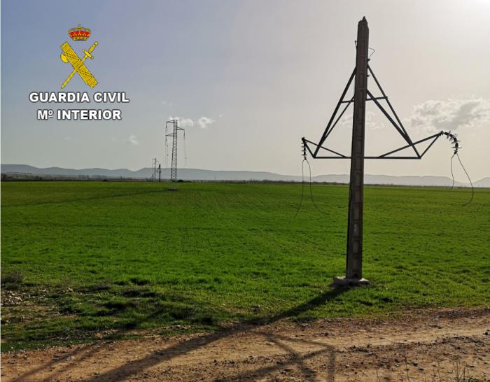 La Guardia Civil desarticula una banda criminal dedicada al robo de cobre en la provincia de Toledo