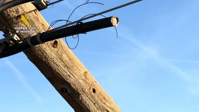 Recuperado una tonelada de cobre procedente de robos de cable del tendido telefónico