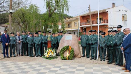 Acto de homenaje a la Guardia Civil en Valverde de Júcar en conmemoración del 167º aniversario del puesto de la Benemérita
