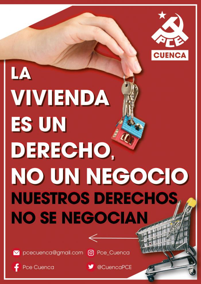 El PCE acusa al PSOE de retirar fondos destinados a políticas de vivienda