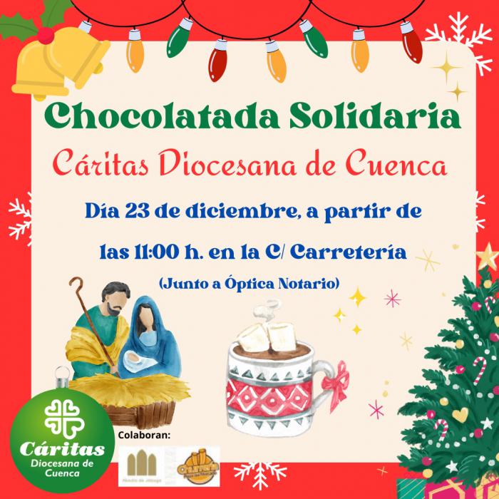 Cáritas organiza su tradicional Chocolatada Solidaria este lunes
 
 