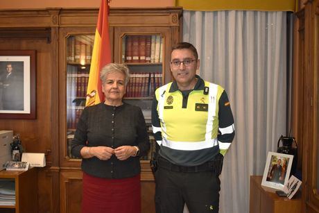 Fernández recibe al nuevo jefe del Sector de Tráfico de la Guardia Civil en Castilla-La Mancha