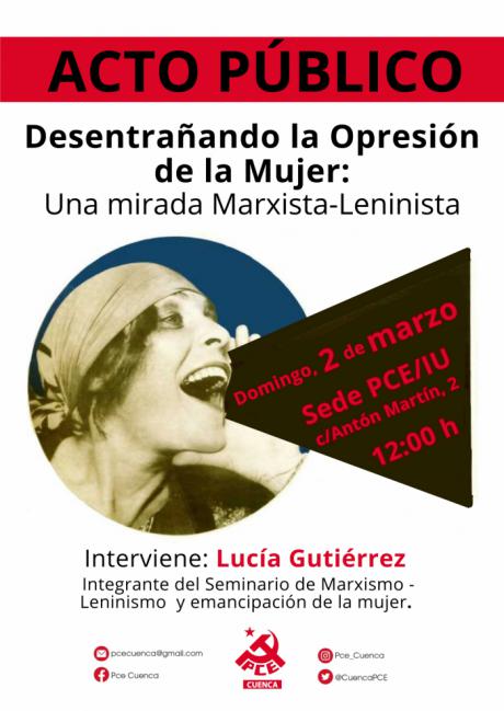 El PCE celebra un acto público en Cuenca sobre el papel en la historia de la mujer trabajadora