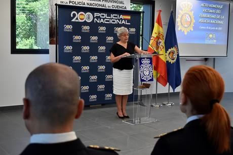 La Policía Nacional en Cuenca rinde homenaje a sus víctimas del terrorismo en un emotivo acto institucional