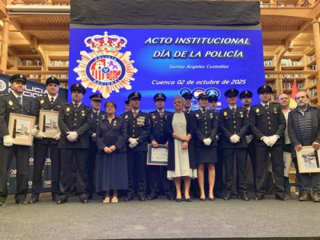 La Policía Nacional celebra en Cuenca el día de su patrón con un acto institucional en La Merced