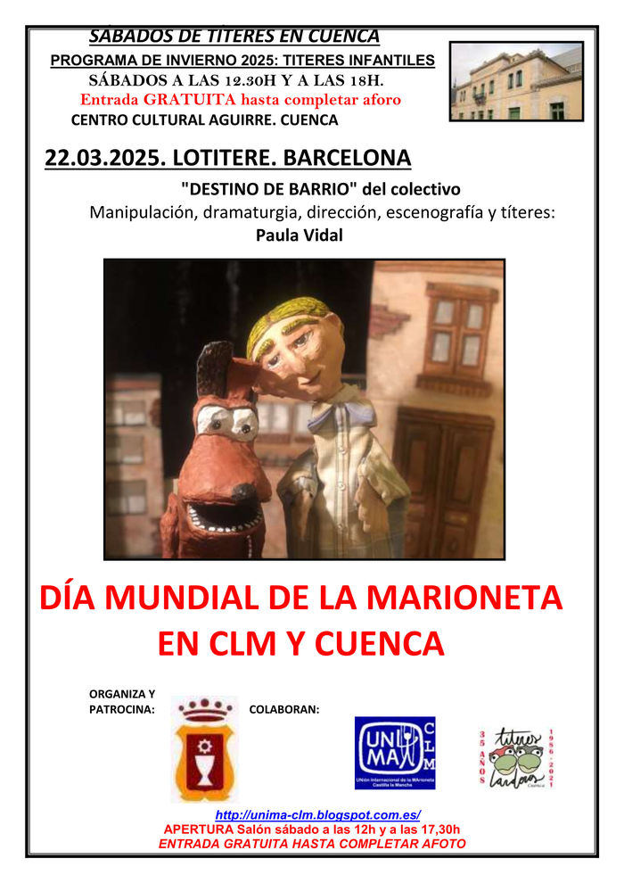 Cuenca celebra el Día Mundial del Títere con funciones especiales en el Centro Cultural Aguirre