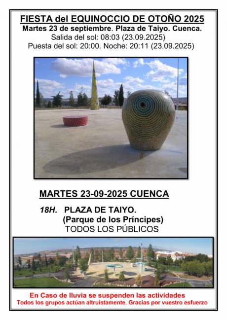 Cuenca celebra la Fiesta del Equinoccio de Otoño 2025 en la Plaza de Taiyo