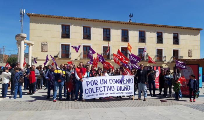 El personal laboral del ayuntamiento de Tarancón inicia con un amplio seguimiento las movilizaciones por su convenio colectivo