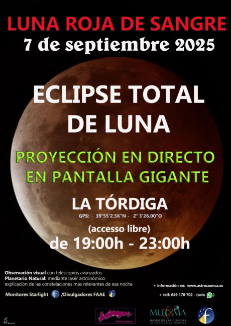 AstroCuenca invita a observar el eclipse total de Luna con pantalla gigante y actividades divulgativas