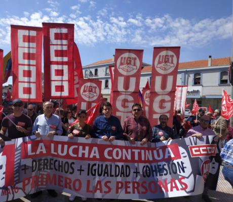 UGT resalta la gran participación del Primero de Mayo.