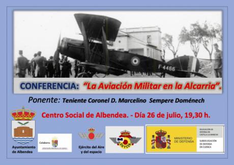 Albendea conmemora un siglo de historia junto al Ejército del Aire con una exposición, conferencia y homenaje a la bandera
 