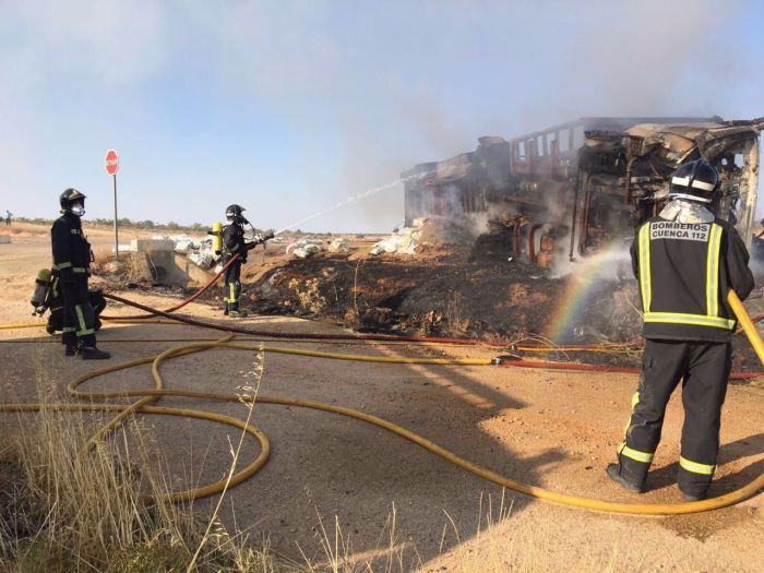 Muere un camionero en un accidente en Villamayor de Santiago