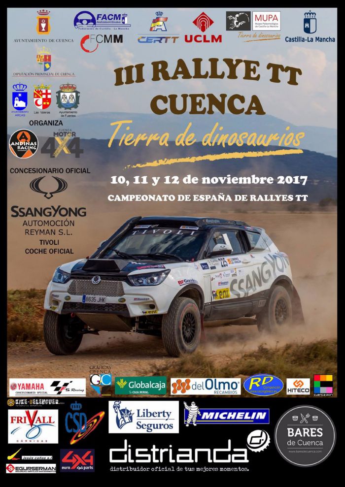 El III Rallye TT 'Cuenca Tierra de Dinosaurios' decidirá el campeón de España