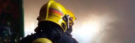 Evacuado al Hospital de Getafe un octogenario herido en un incendio en la calle Canónigos