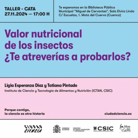 Investigadoras del CSIC realizan una cata de insectos en Mota del Cuervo