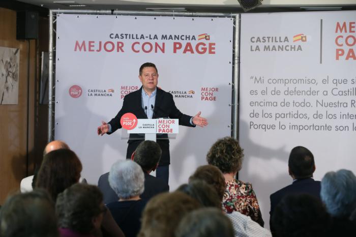 García-Page arranca la campaña comprometiéndose a situar a Castilla-La Mancha por delante de todo