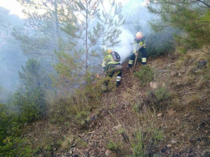 Declarado un incendio forestal en Fuentes