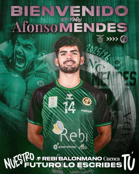 Afonso Mendes se une al BM Cuenca en calidad de cedido para la próxima temporada