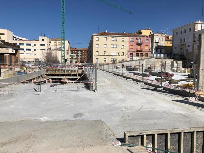 Estado actual de las obras el aparcamiento de Astrana Marín