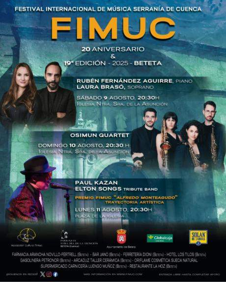 Beteta acoge la XIX edición de FIMUC, el Festival Internacional de Música de la Serranía de Cuenca