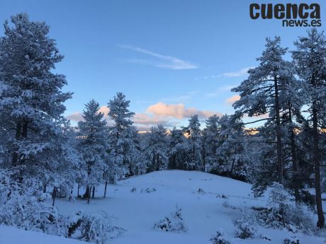 El temporal 'Helena' «viste» la Serranía de nieve