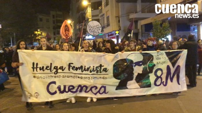 El feminismo hace historia en Cuenca en un multitudinario 8M