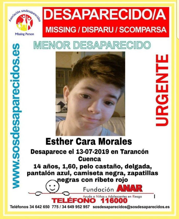 Alertan de la desaparición de una niña de 14 años en Tarancón