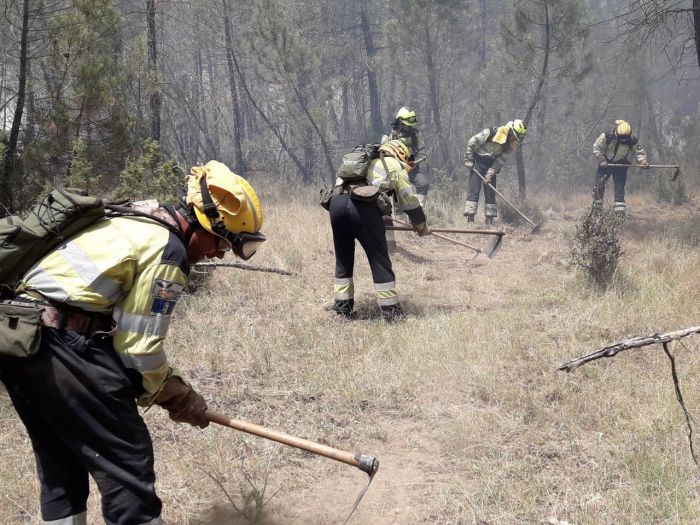 Estabilizado el incendio de Barchín del Hoyo